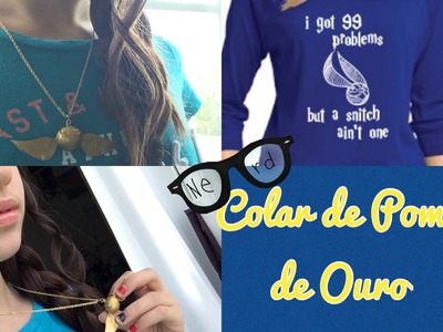 DIY Colar de Pomo de Ouro Harry Potter Gek~Stephanie Mello