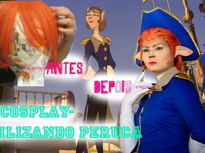 DIY COSPLAY - ESTILIZANDO PERUCA , CAPITÃ AMELIA. CAPTAIN AMELIA FROM TEASURE PLANET STYLING WIG