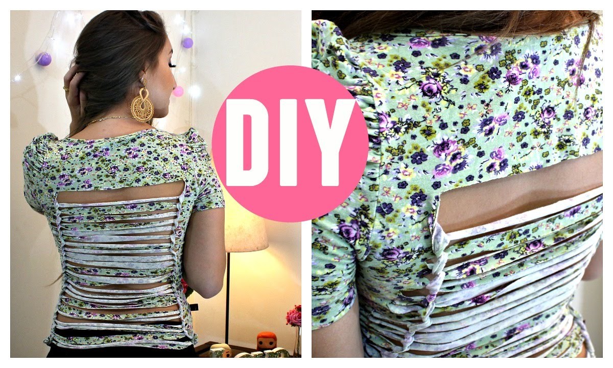 DIY: Customização de blusa "Tiras nas Costas" por Elisa Bighetti