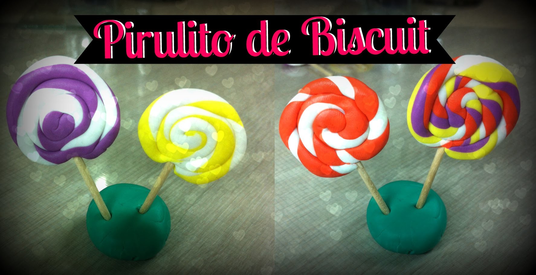 DIY: Doces de Biscuit - Pirulitos Colorido