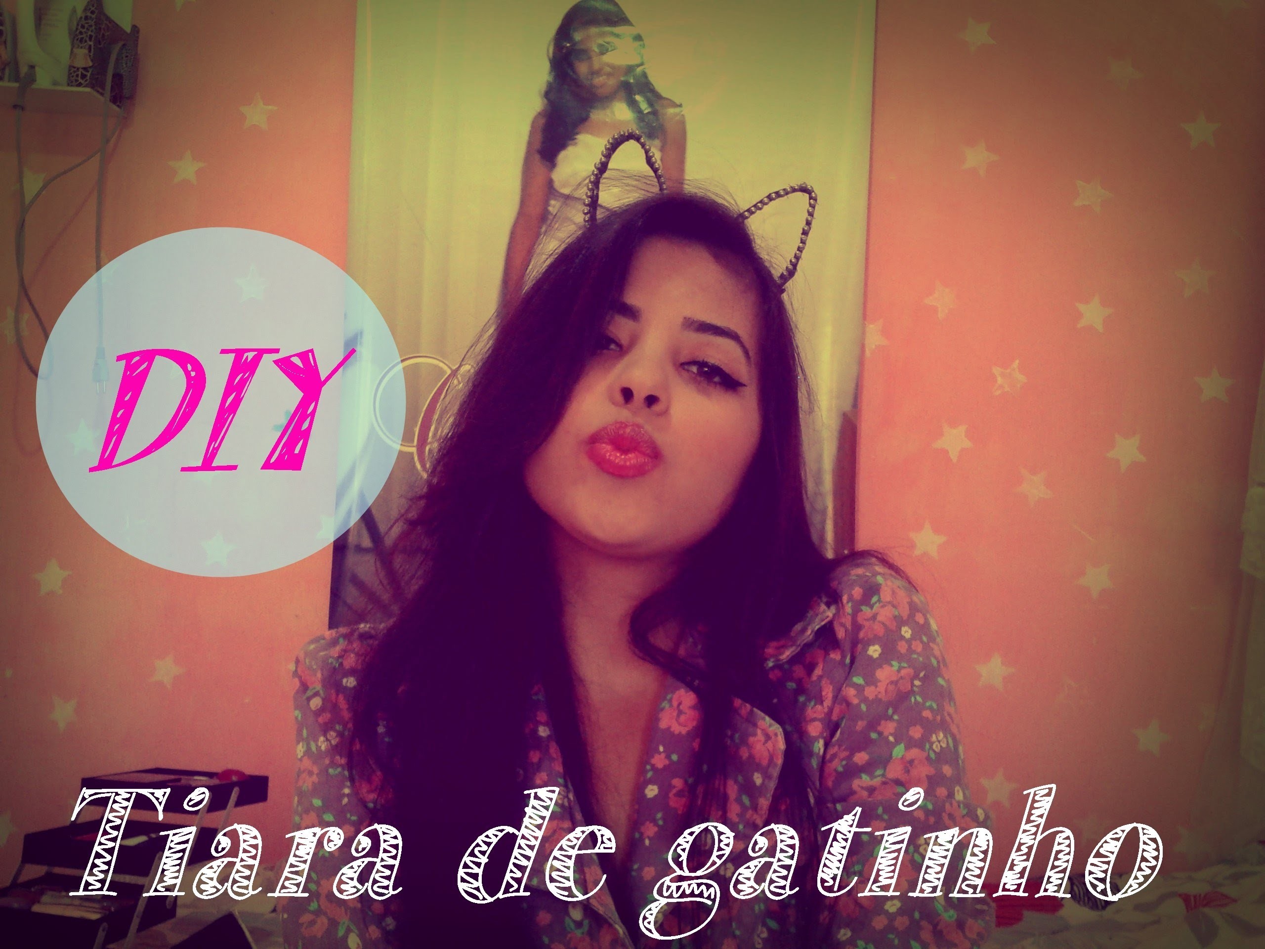DIY-Faça você mesma:Tiara super fofa de gatinho