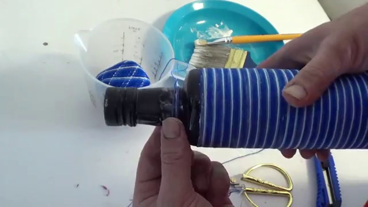 DIY garrafa de azeite  decorada com linha crochet