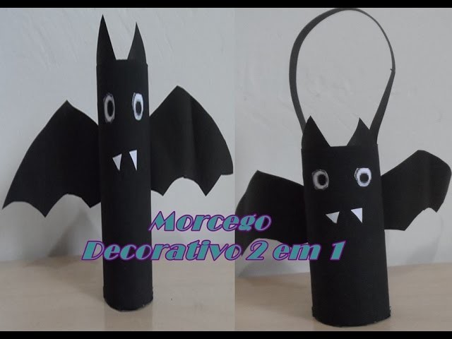 DIY: Morcego Decorativo De Rolo De Papel Higiênico 2 em 1
