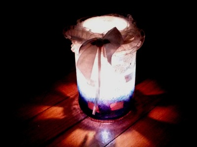 DIY: Porta velas com pote de vidro reciclado