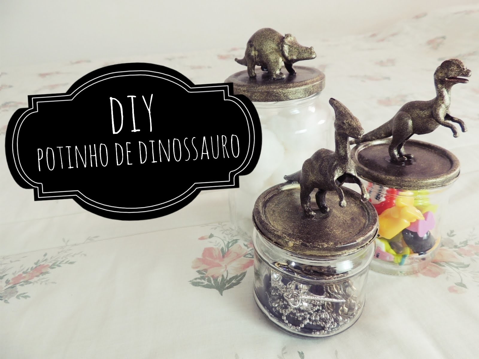 DIY | Potinhos de Dinossauro ♥