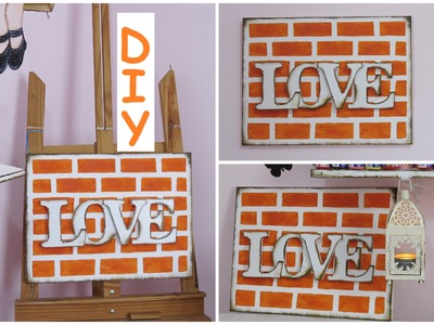 DIY Quadrinho de tijolinhos! Vem ver como é fácil fazer