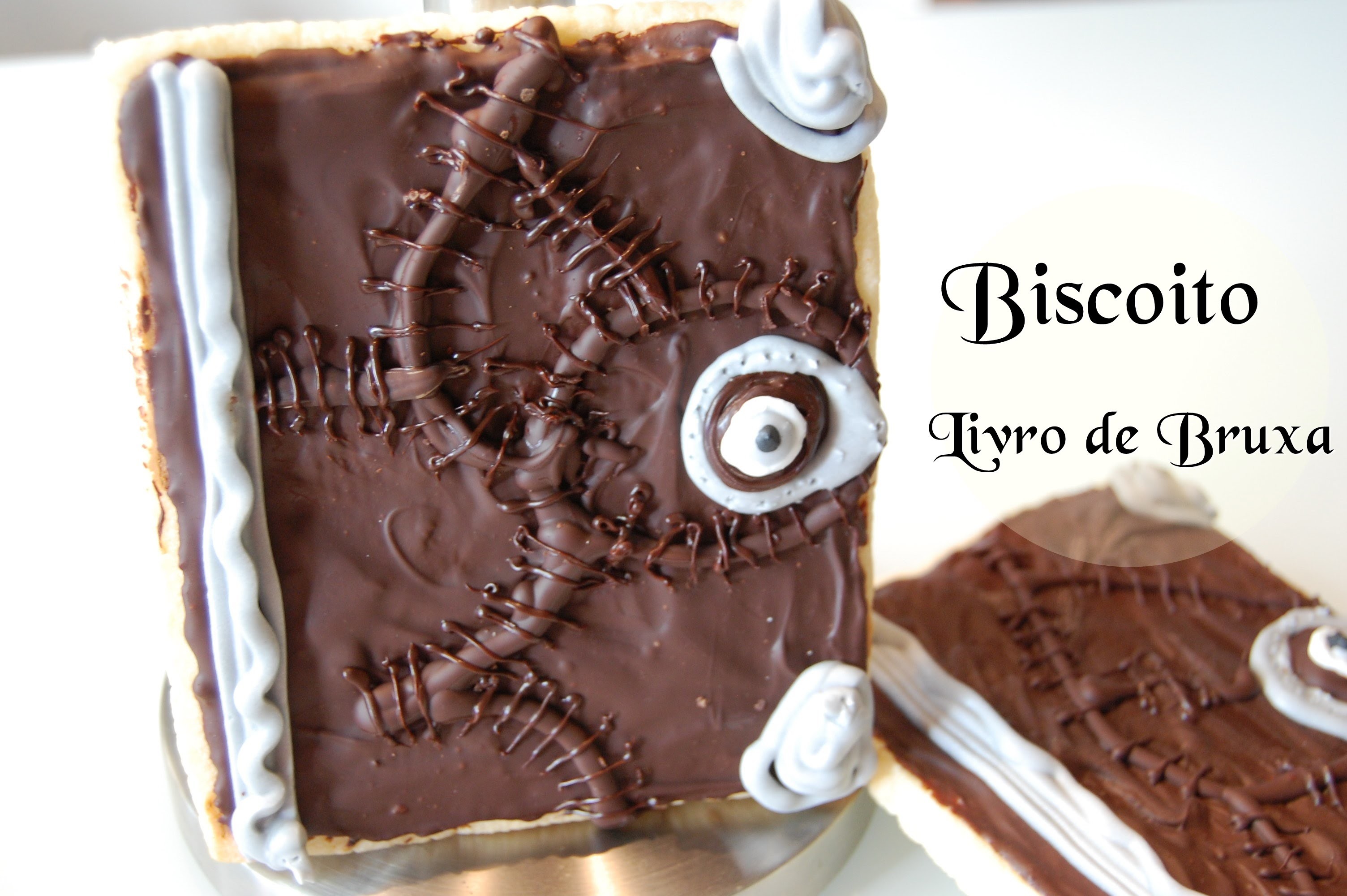 DIY Receita Biscoito Livro de Bruxa  #Halloween food 22
