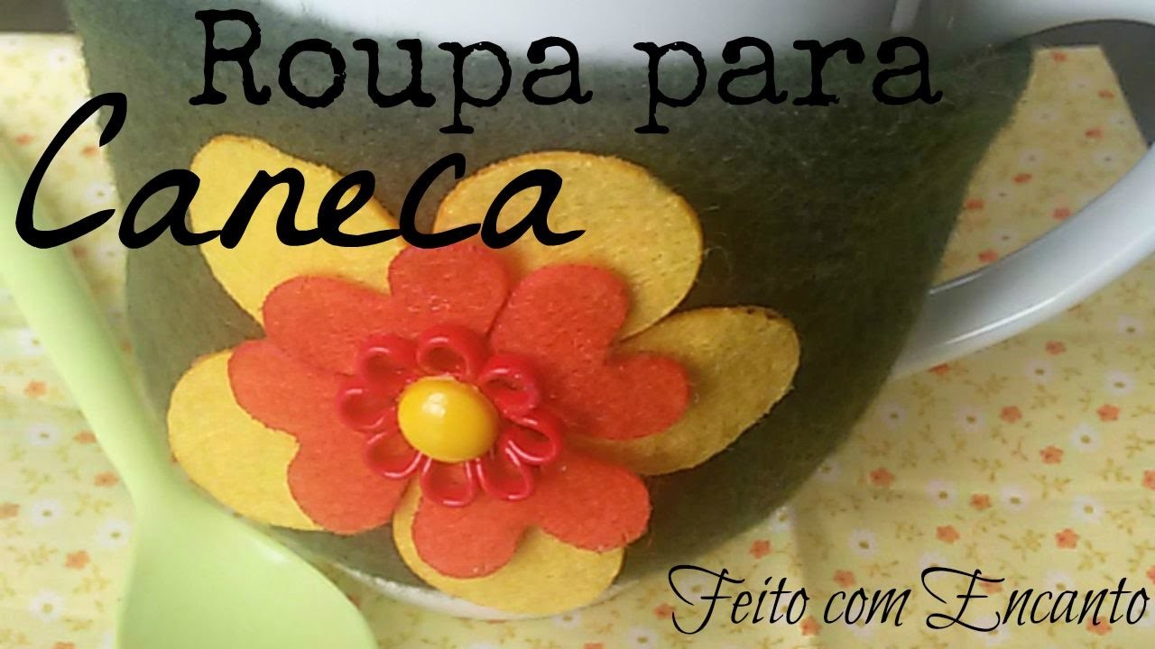 DIY.Roupa para Caneca em feltro