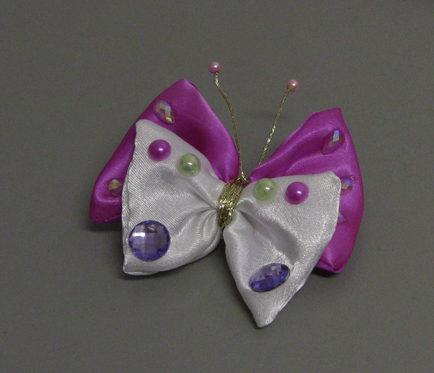 Fivela - Borboleta de tecido - tissue Butterfly -D.I.Y.