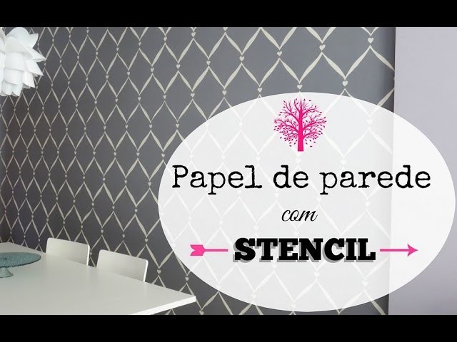 PINTURA COM STENCIL DIY - PAPEL DE PAREDE | #POCFazendoArte Ep. 33