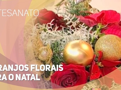 Artesanato - Arranjos florais para o natal (26.11.2014)