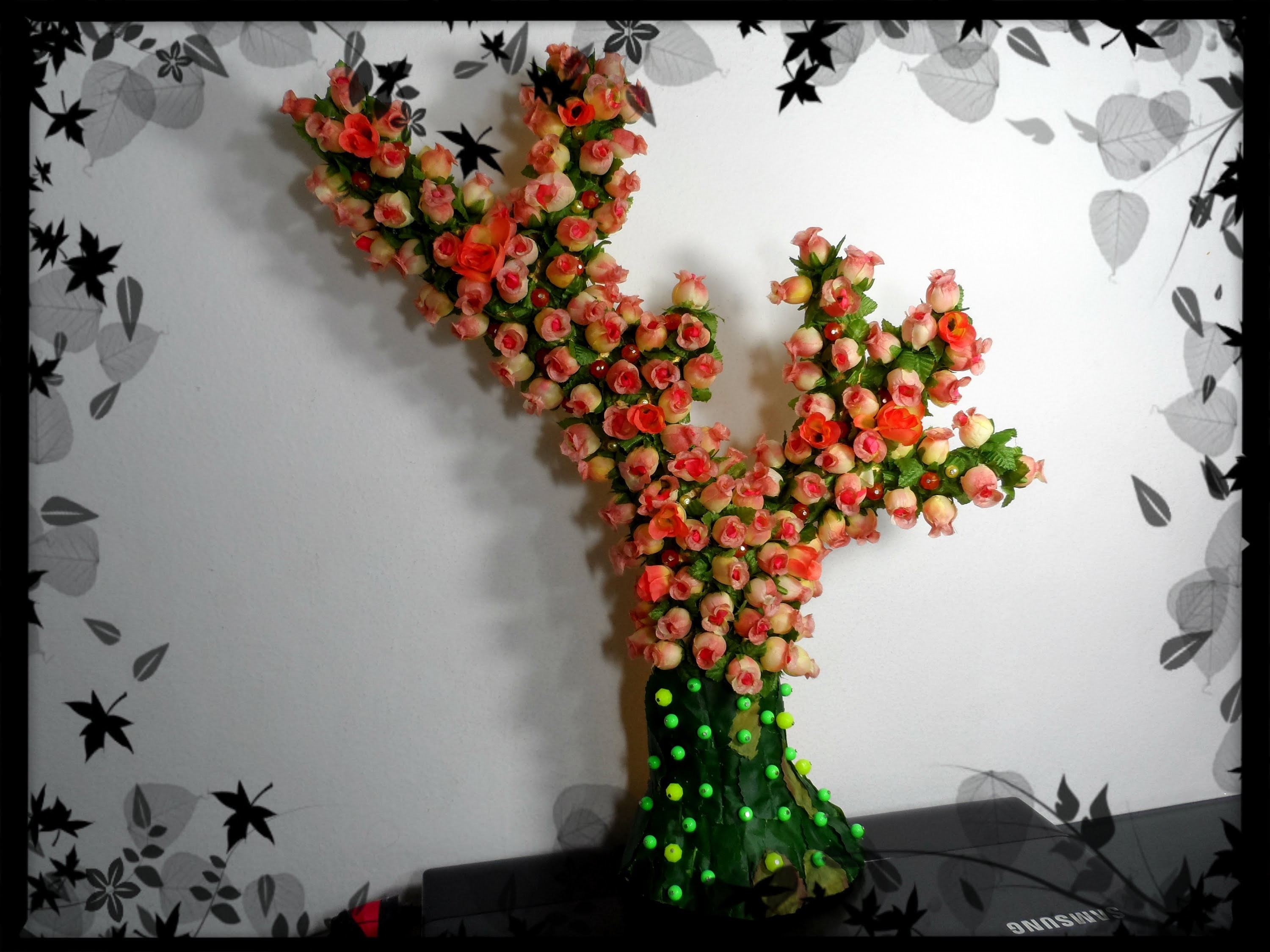 Artesanato - Árvore de Flores.