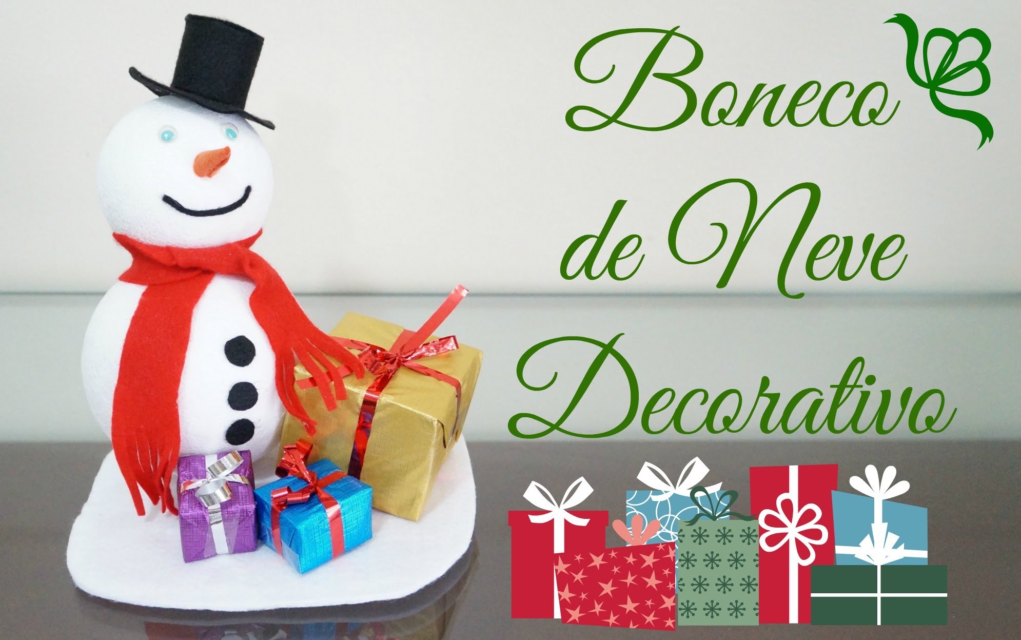 Boneco de Neve Decorativo DIY