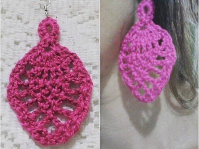 Brincos de croche: ponto abacaxi. crochet earrings pineapple
