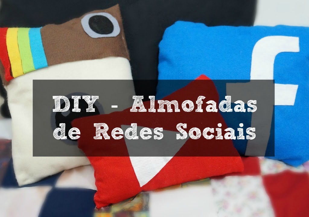 DIY - Almofadas de redes sociais por Blog Sem Memória