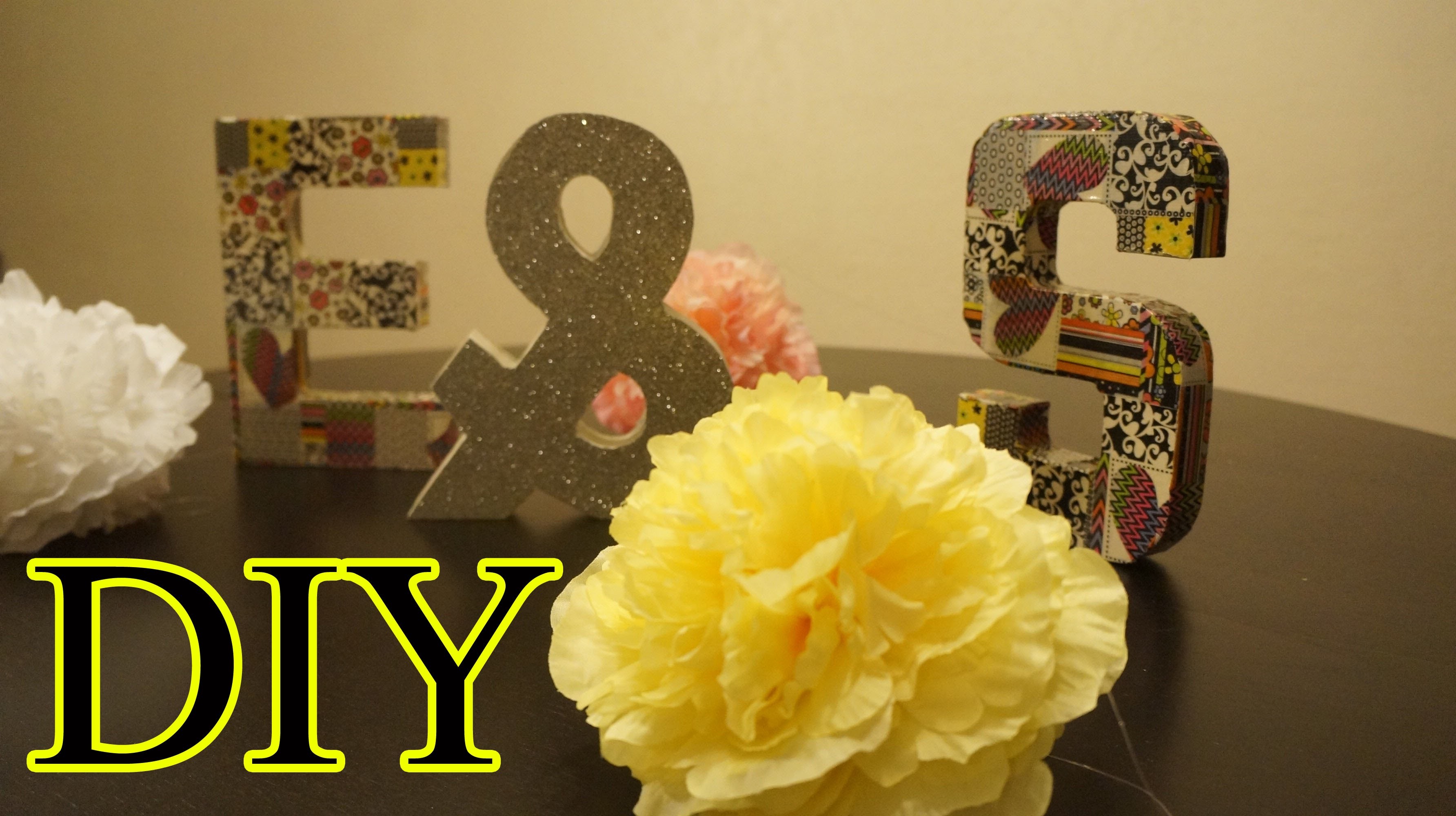 DIY - Bolas de Flores e Letras Decoradas