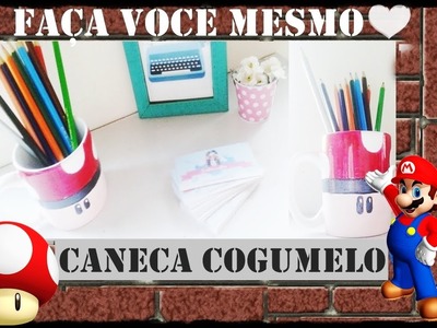 Diy Caneca Cogumelo do Game Mario Bros
