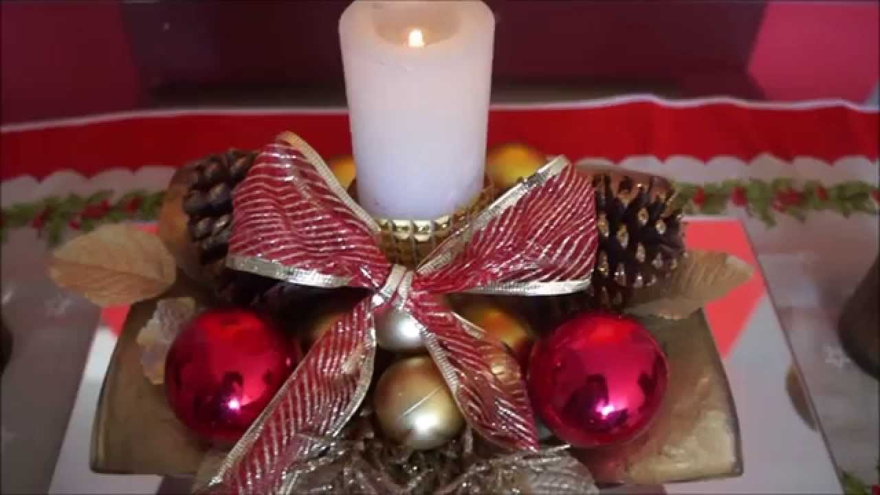 ✄ DIY de Natal l: Arranjo Natalino- Super fácil e baratinho (Christmas arrangement)