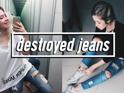 DIY: Destroyed Jeans (MUITO Fácil)