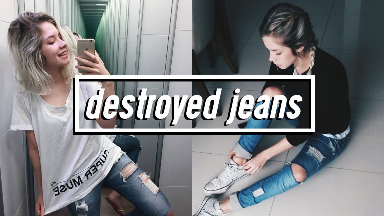 DIY: Destroyed Jeans (MUITO Fácil)