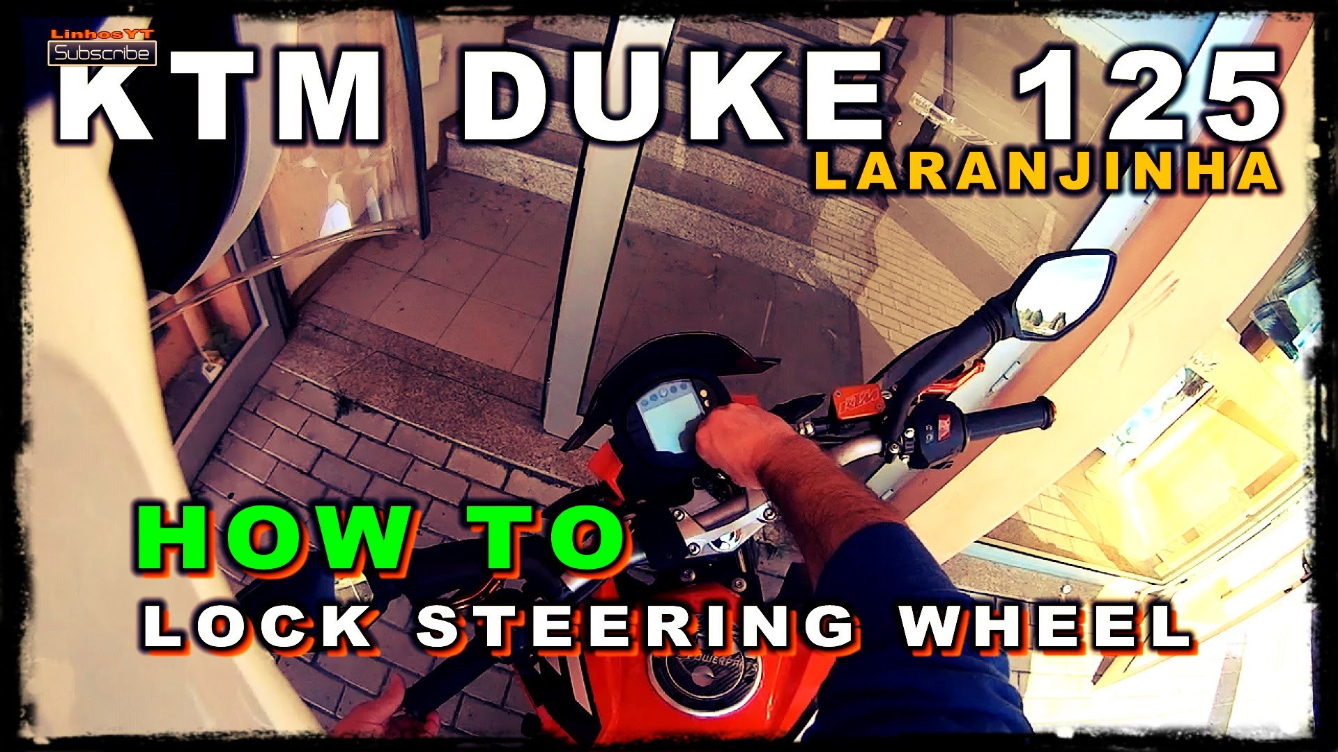 DIY Help Tutorial: How to Steering Wheel Lock on Moto KTM Duke 125, Step-by-Step Motorcycle Lock Tut
