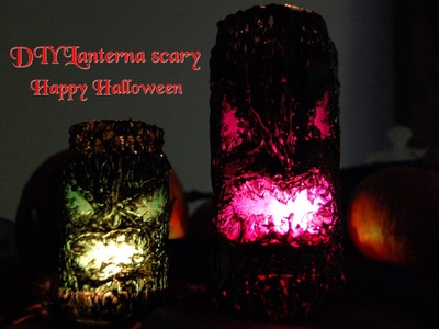DIY Lanterna Scary # Halloween 3 (Ideia original é da Makoccino )