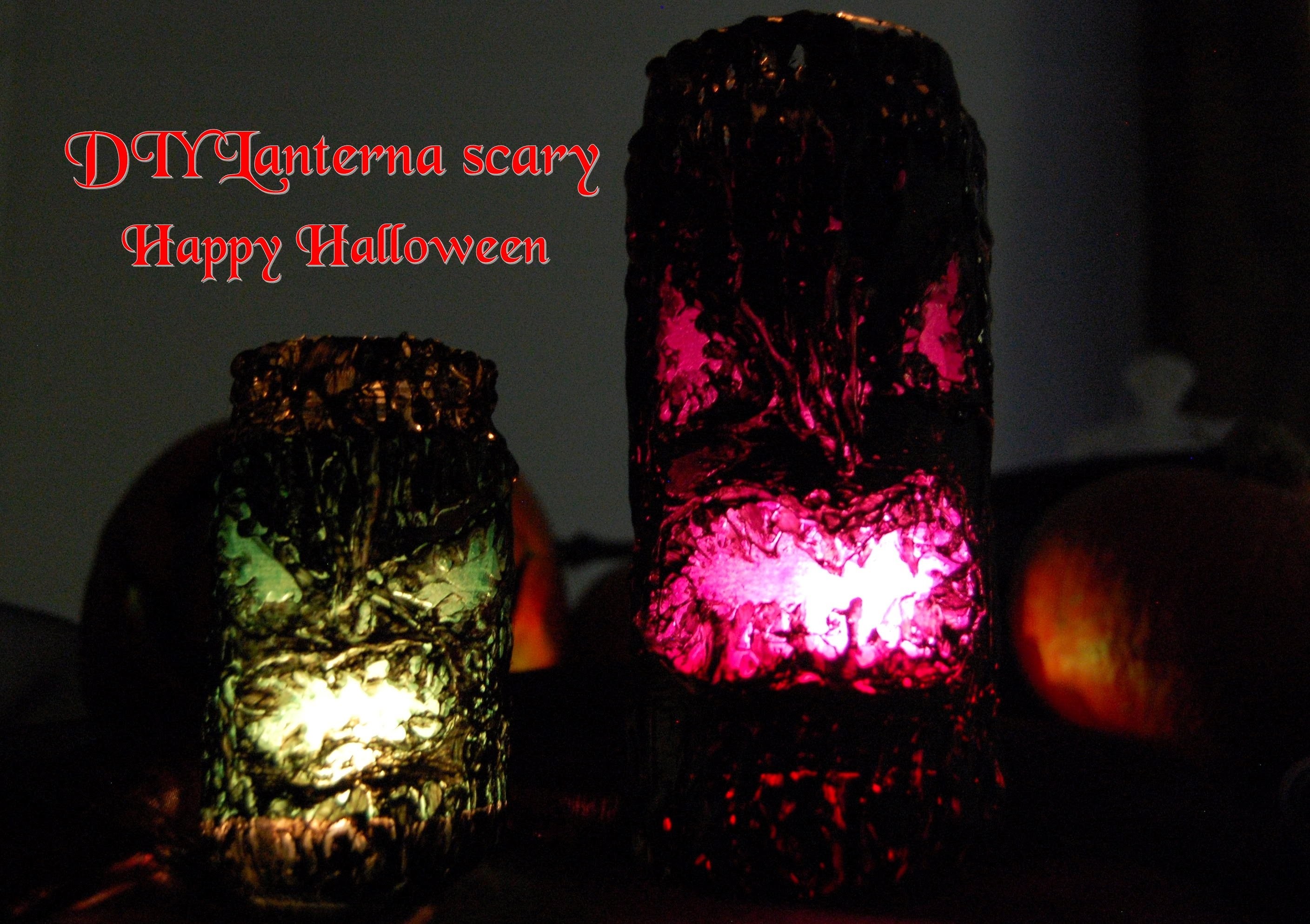 DIY Lanterna Scary # Halloween 3 (Ideia original é da Makoccino )