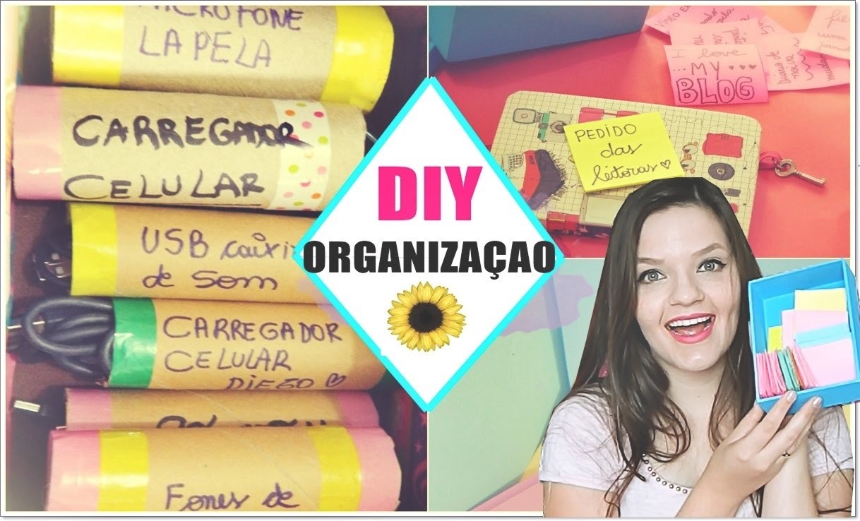 DIY ORGANIZAÇÃO | Fios arrumadinhos & POST-IT ♥