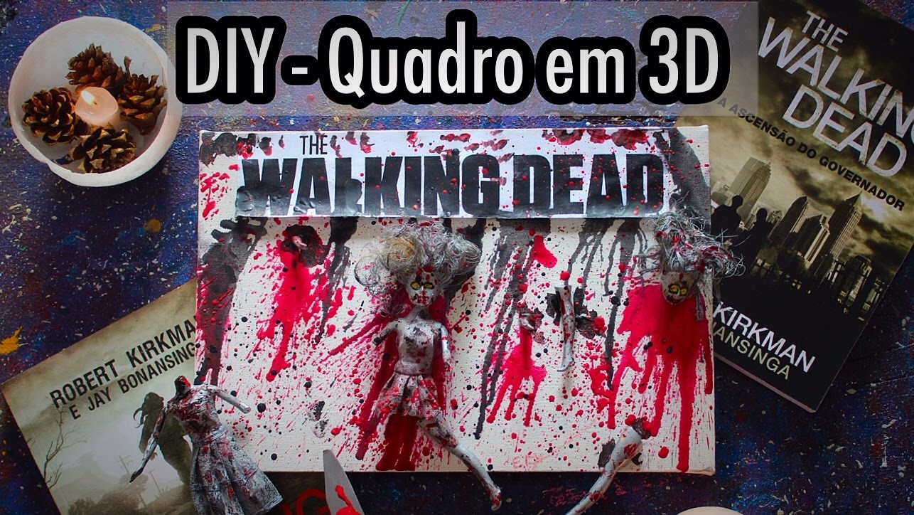 DIY - Quadro The Walking Dead em 3D - Eduardo Wizard