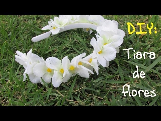 DIY- Tiara com flores artificiais ✿