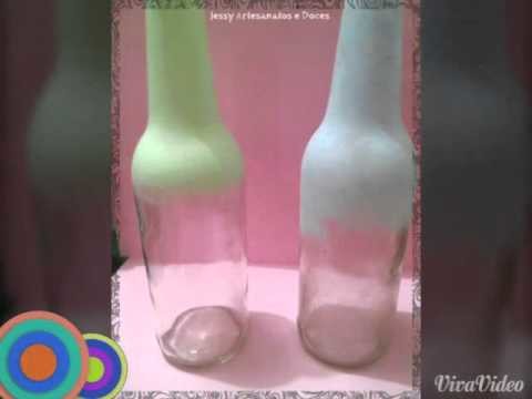 DIY- Vasinho com garrafa de vidro