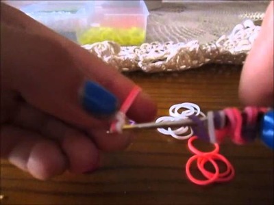 *Rainbow Loom*   Como fazer flores de elásticos- How to make a flower