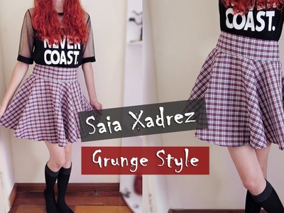 D.I.Y. Saia Xadrez Rodada - Grunge Style