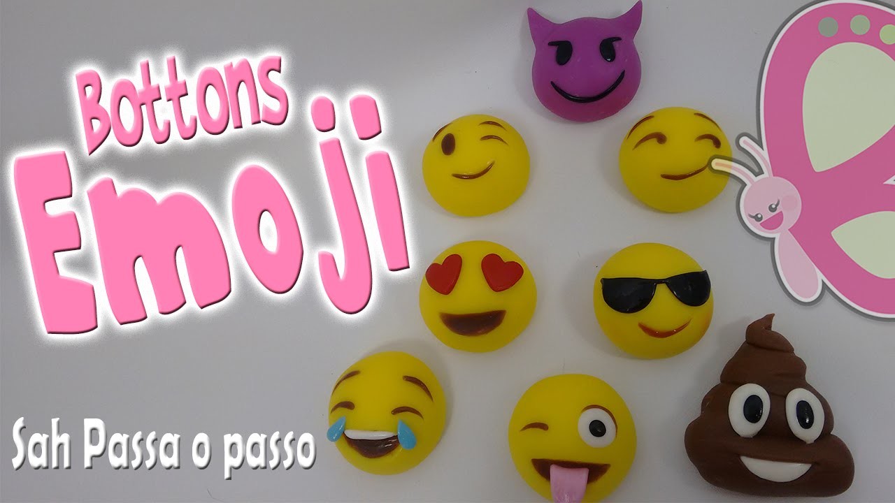 DIY - Bottons Emoji em Biscuit - Sah Passa o Passo