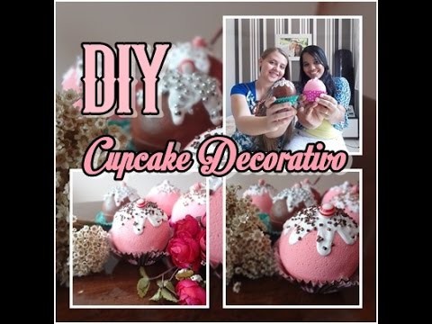DIY Cupcake Decorativo (Ft. Pamela Pires ) | Gislaine Lopes