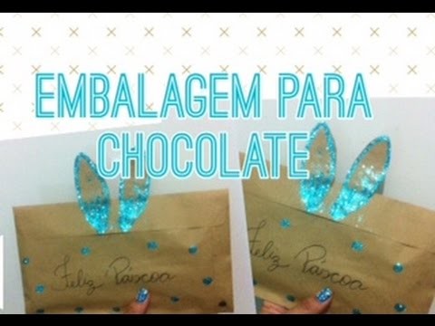 DIY: Embalagem para barra de chocolate | lembrancinha de páscoa | Bia Ribeiro