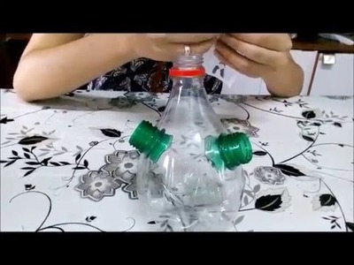 DIY-Porta escova de dentes feito com garrafa plastica.