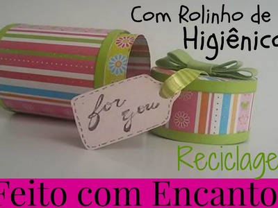 DIY RECICLAGEM: Caixa  Feita com ROLO DE PAPEL HIGIÊNICO