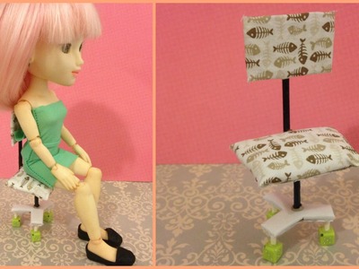 DIY - Como fazer uma cadeira de escritório para bonecas