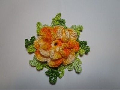 Crochê Flor  para  Tapetes e Aplicações
