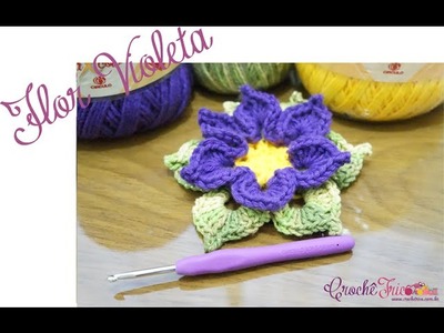 Crochê - Flor Violeta