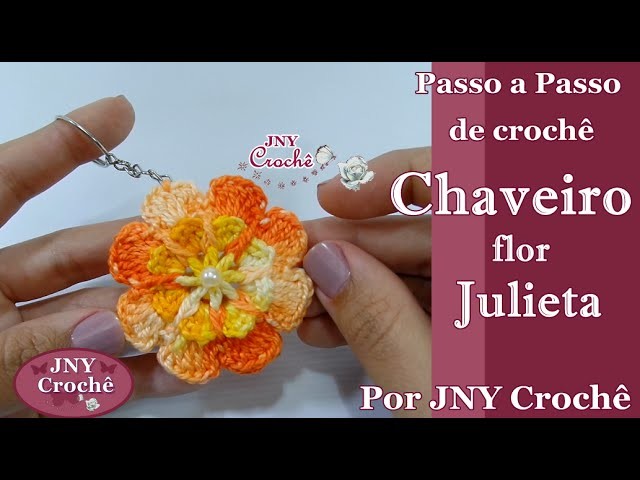 PAP Chaveiro Flor Julieta por JNY Crochê