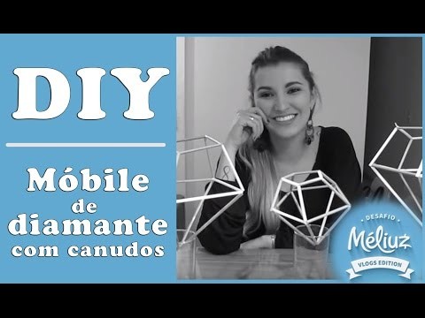 Desafio Méliuz - DIY - Móbile de Diamante com Canudos