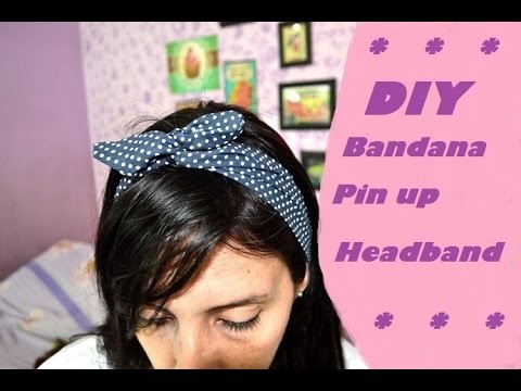 DIY Bandana pin up (Headband)