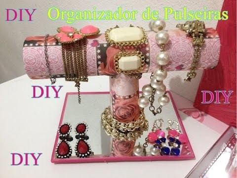 DIY-Organizador de Pulseiras-Spring room decorations-Por.Maryah Froez