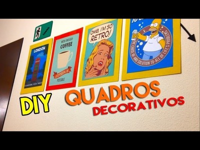 DIY - Como fazer quadros decorativos | vintage | retro