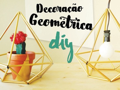 DIY Decoração geométrica usando canudos! por Isabelle Verona