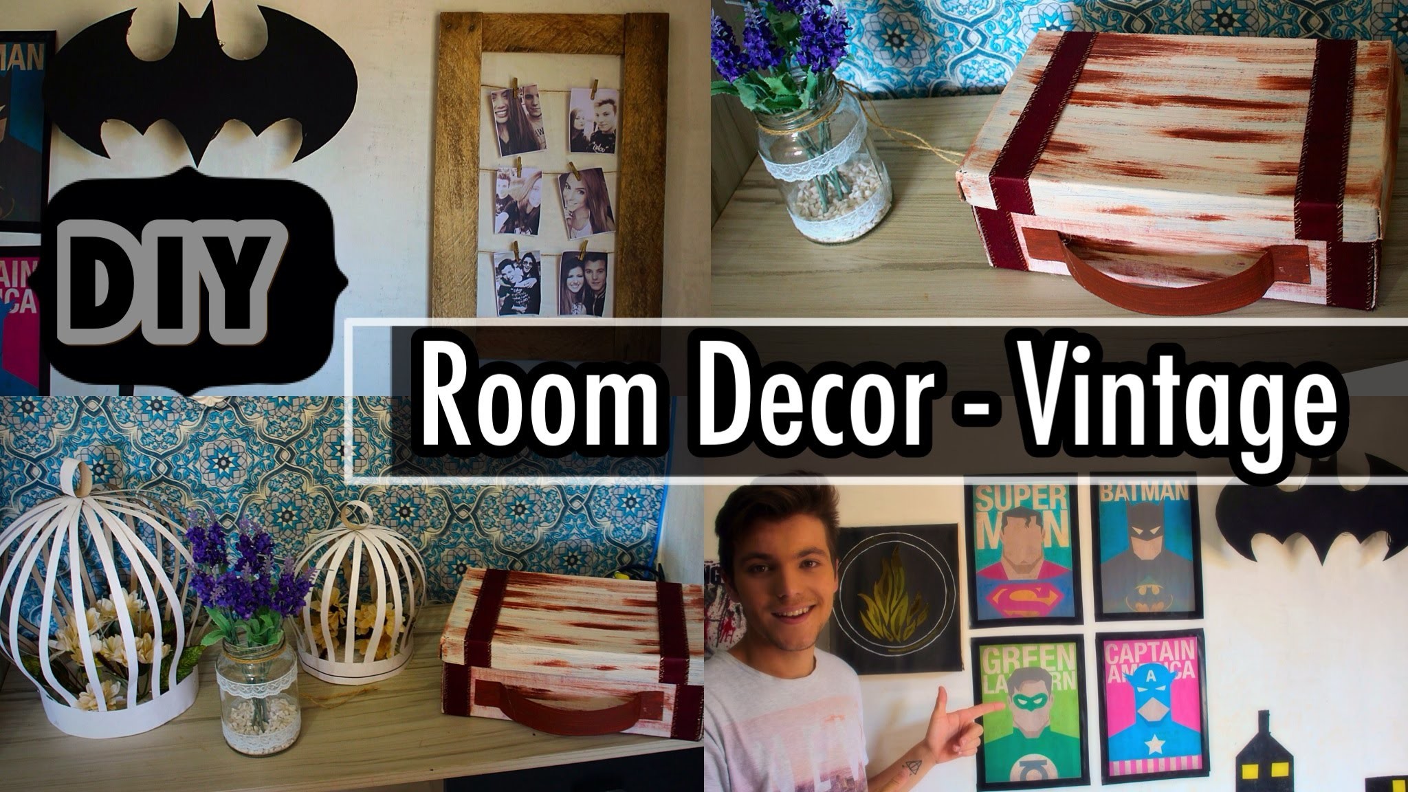DIY - Decoração Vintage | Room Decor #2 - Eduardo Wizard - ft. Inventei e Decorei