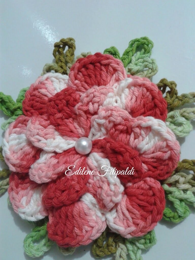 Flor Cata Vento Modificada #Coleção "Minhas flores em Crochê"