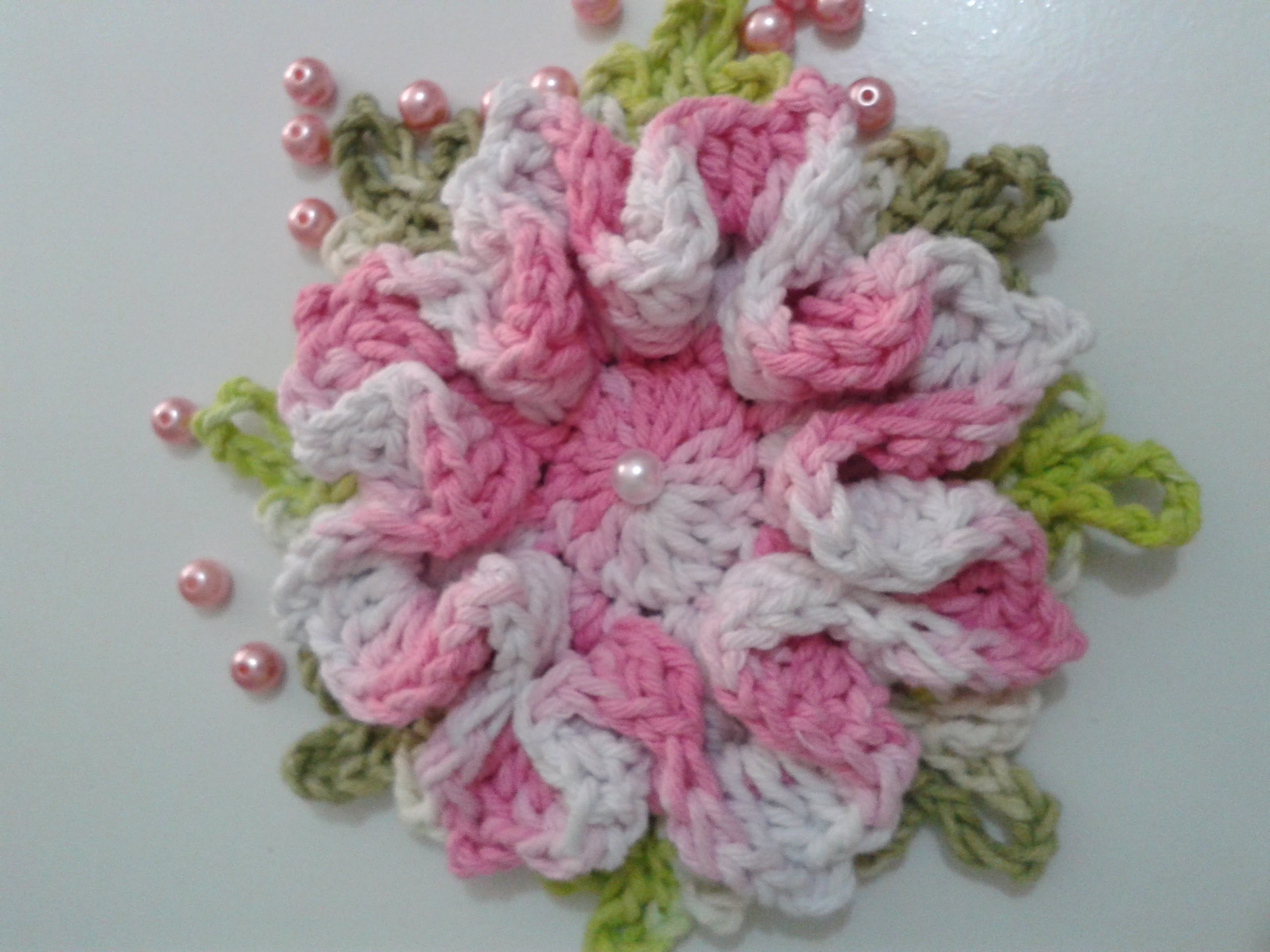 Flor Monalisa #Coleção "Minhas flores em Crochê"